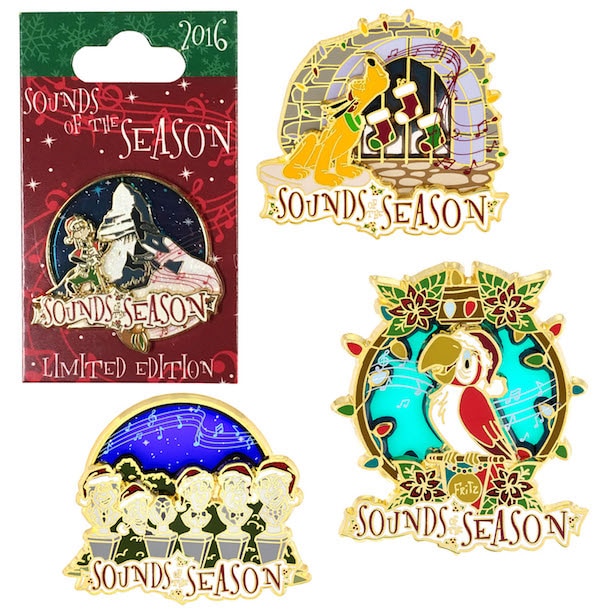 'Sounds of the Season' Pins from Disneyland Resort