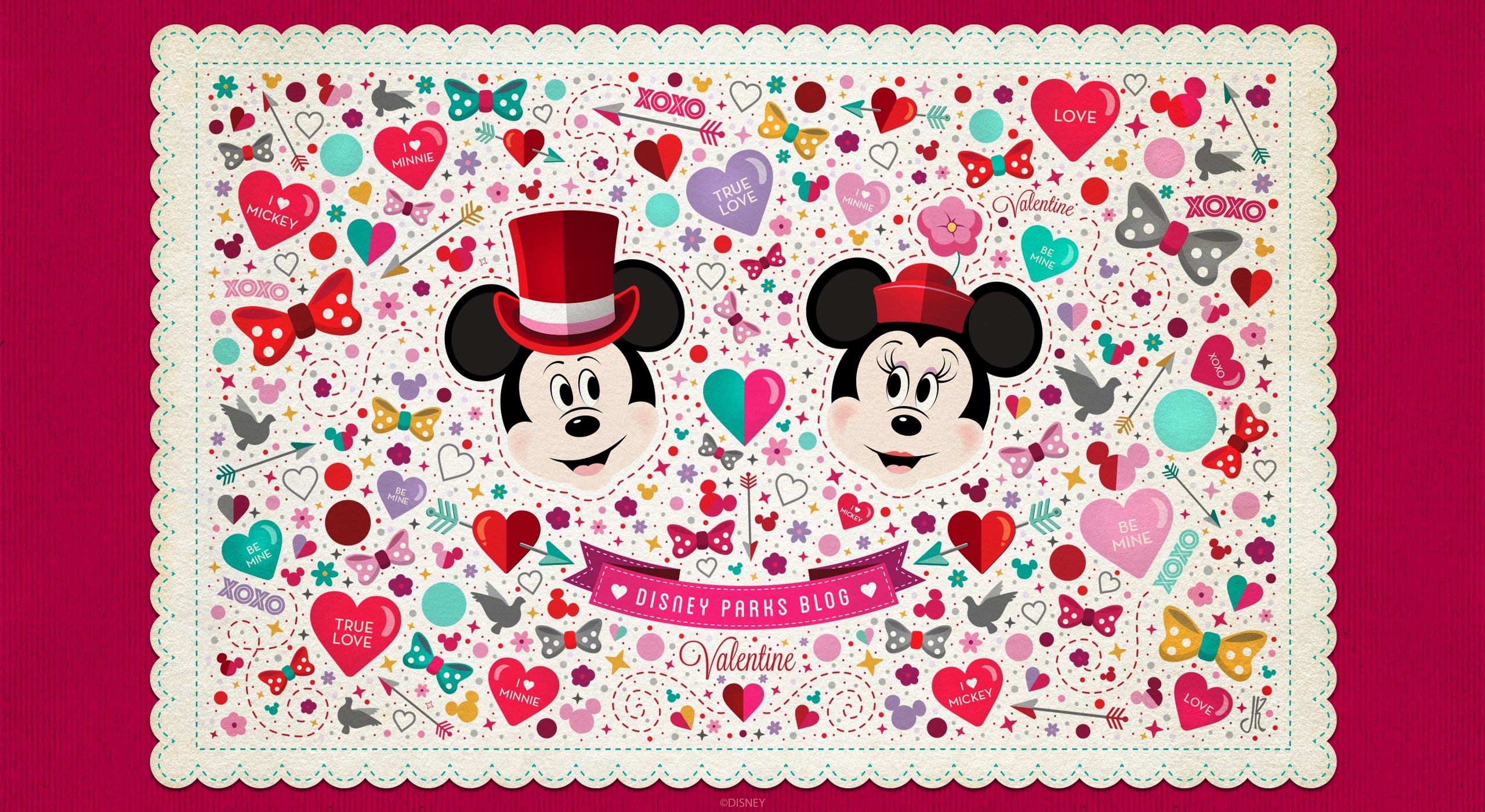 Valentines Day Wallpaper - Desktop | Disney Parks Blog