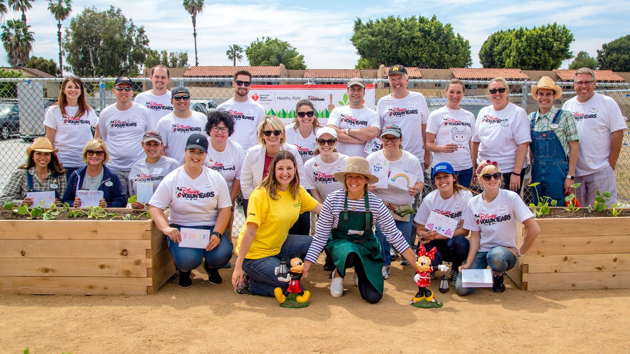 Disney VoluntEARS Help Build Second American Heart Association Teaching Garden in Anaheim