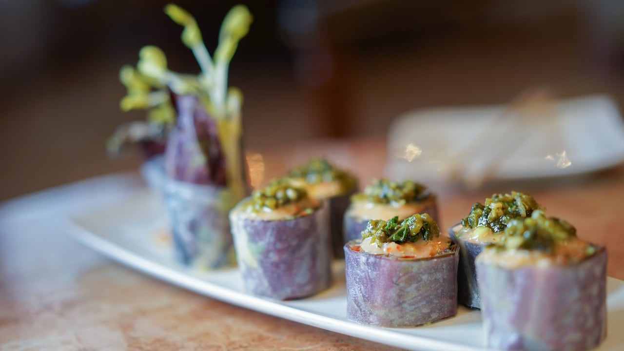 Vegan Sushi Roll from Carthay Circle Lounge at Disney California Adventure Park