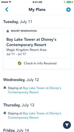 Online Check-In Now Available on My Disney Experience App, Allowing Guests to Start Walt Disney World Resort Vacation Right Away