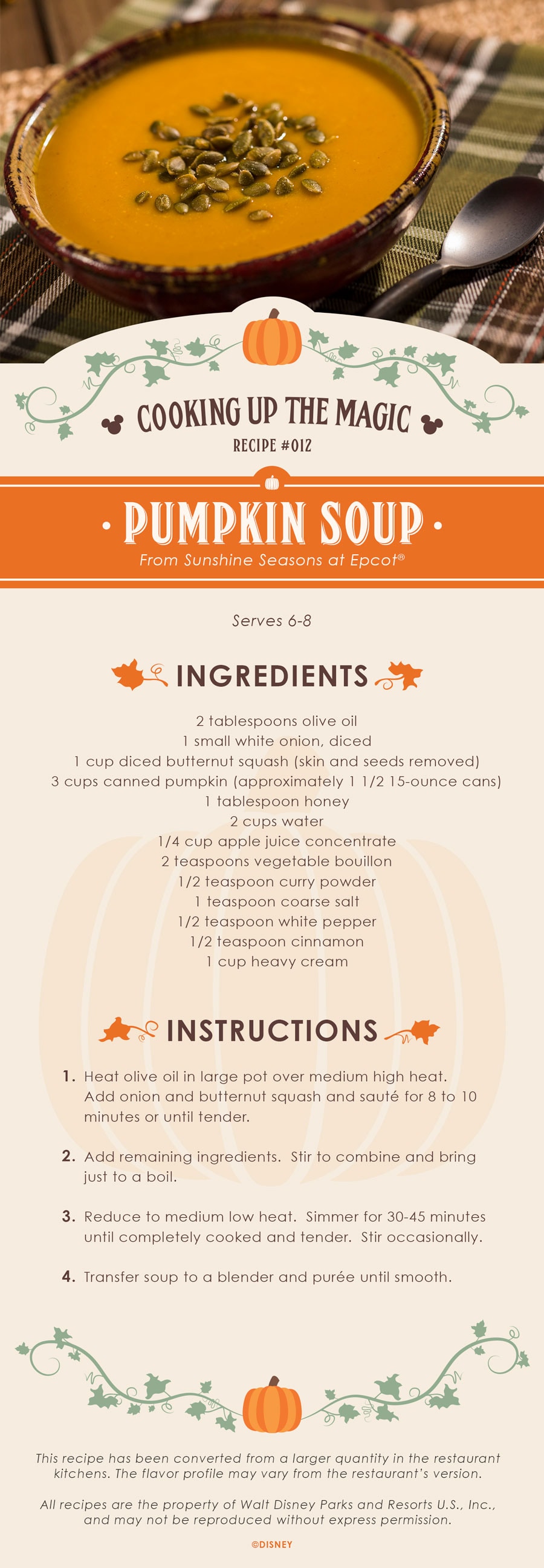 DAY 3 Cooking Up the Magic Pumpkin Recipes Disney Parks Blog