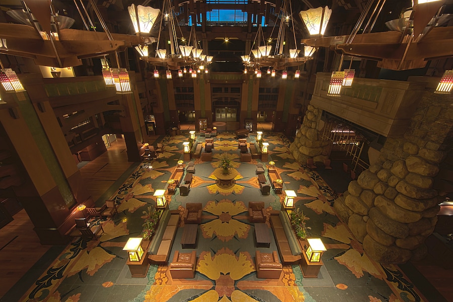 A Closer Look Great Hall Lobby At Disney S Grand Californian Hotel Spa At The Disneyland Resort Disney Parks Blog