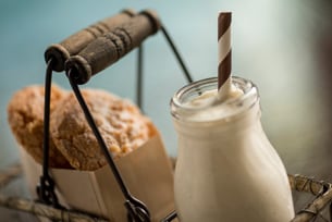 Pumpkin Milkshake and Almond Cookies at Disney’s Wilderness Lodge”]
