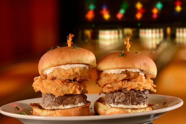 Burgers at Splitsville Luxury Lanes
