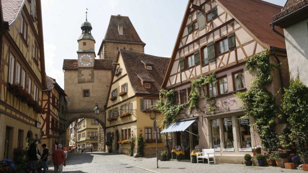 The streets and architecture of Rothenberg, Germany