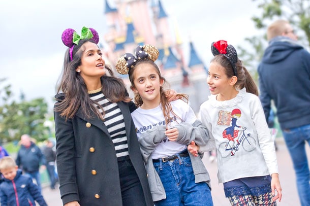 Salma Hayak Visits Disneyland Paris
