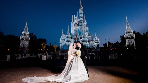 Disney Fairytale Wedding Skyline Save the Date Cards