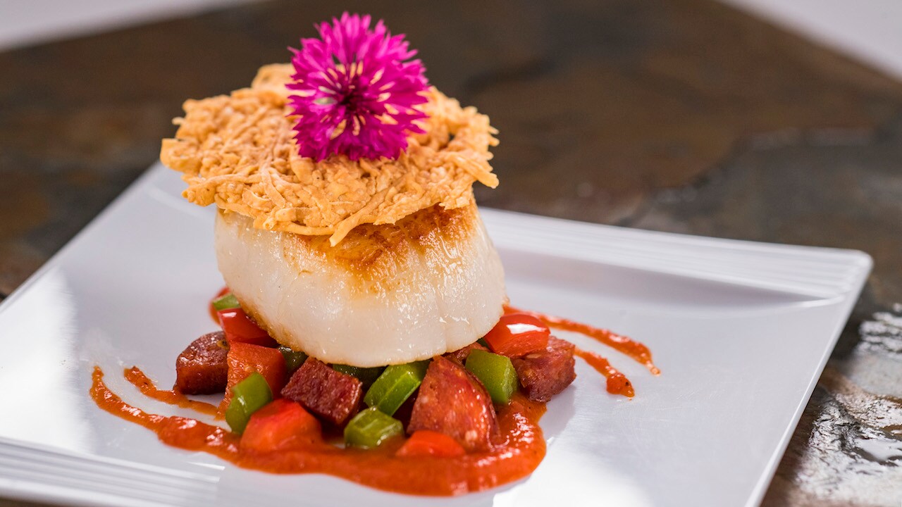 Scallop with Chorizo at Artist’s Table at Epcot International Festival of the Arts