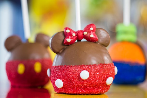 Minnie Mouse Candy Apple at Walt Disney World Resort