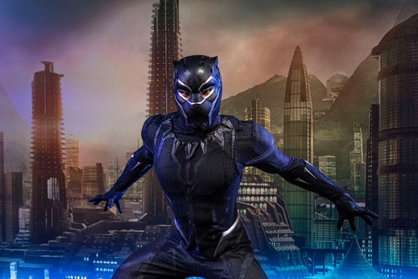 Meet Black Panther during Marvel Day at Sea aboard the Disney Magic
