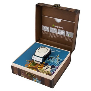 Dooney & Bourke MagicBand in specialty suitcase-themed packaging