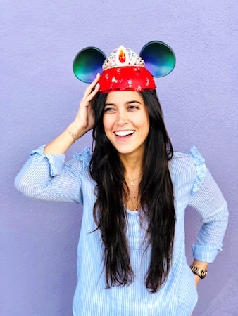 Girl wearing a Elena-inspired Ear Hat at Magic Kingdom Park