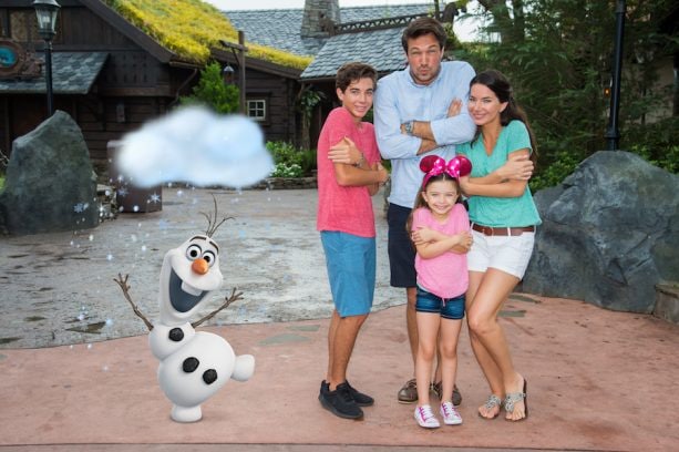 Disney PhotoPass Magic Shot with Olaf in the Norway Pavilion at Epcot
