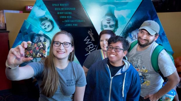 Disney Park Blog readers taking a selfie at the ‘Wrinkle In Time’ Meet-Up