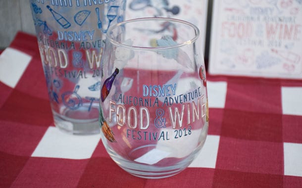 Disney California Adventure Food & Wine Festival Glassware