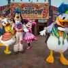 Donald, Goofy, Minnie Mouse and Daisy Duck at Pete’s Silly Sideshow