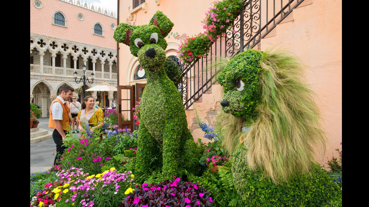 topiaries at the epcot international flower & garden festival