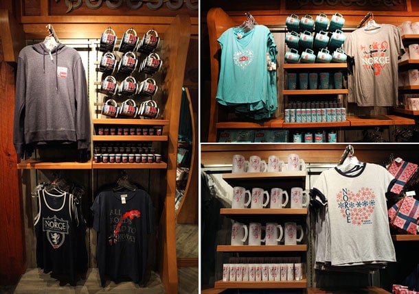 Merchandise in the Norway pavilion at Epcot