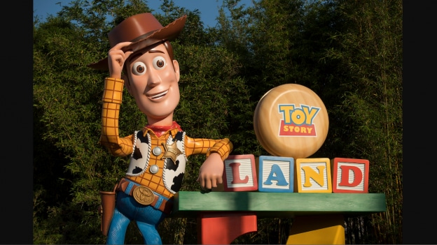 Woody in Toy Story Land at Disney's Hollywood Studios
