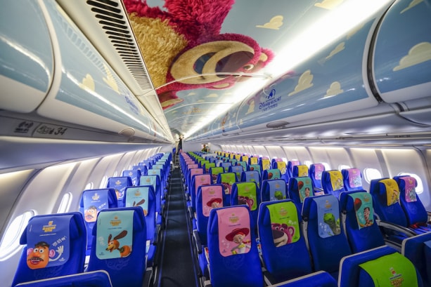 Interior of 'Toy Story'-Themed Plane