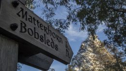Matterhorn Bobsleds wooden sign, Disneyland park