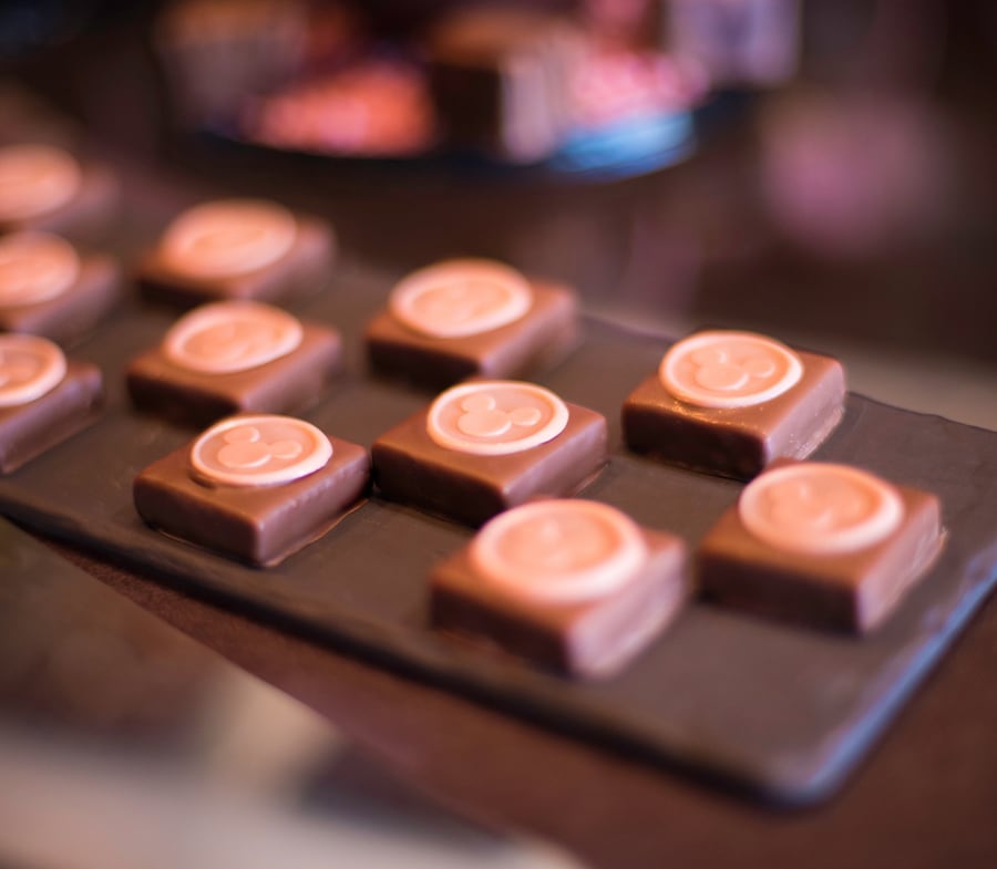 Millennial Pink-Berry Ganache Square at The Ganachery at Disney Springs