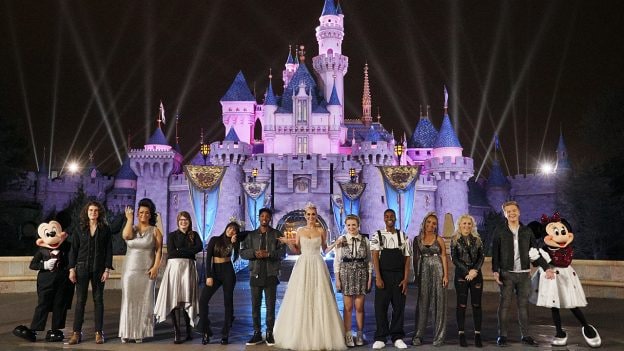 American Idol contestants at Disneyland park