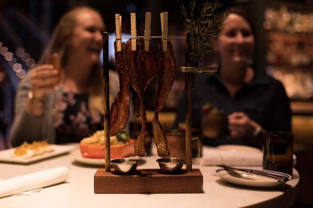DB Clothesline Candied Bacon at The Edison for Discover Bourbon at Disney Springs