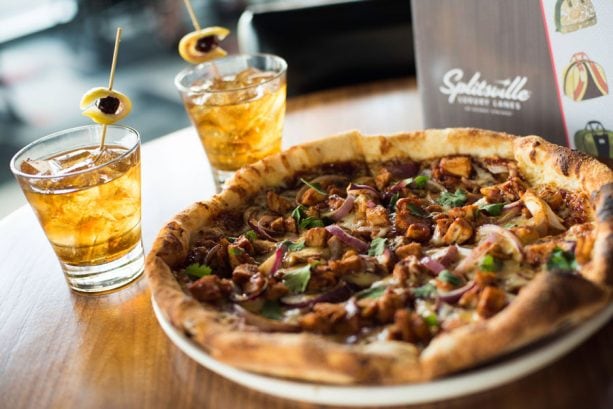 BBQ Chicken Pizza and The Trifecta at Splitsville Dining Room for Discover Bourbon at Disney Springs