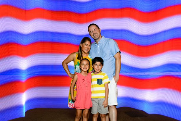 Famiy photo, at Walt Disney World Resort celebrating Independence Day