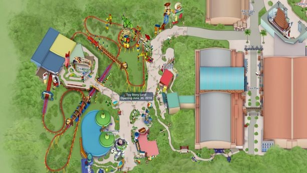 Toy Story Land Map