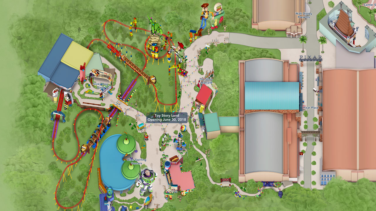 Toy Story Land Digital Maps Debut Online Disney Parks Blog