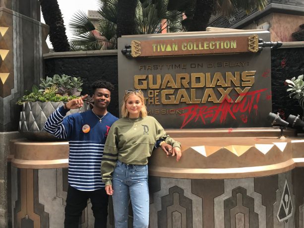 Freeform’s ‘Marvel’s Cloak & Dagger’ Stars Olivia Holt and Aubrey Joseph visit Guardians of the Galaxy – Mission: BREAKOUT