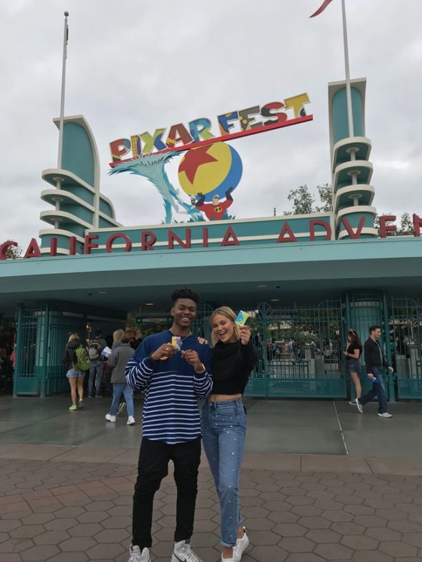 Freeform’s ‘Marvel’s Cloak & Dagger’ Stars Olivia Holt and Aubrey Joseph visit Disney California Adventure park for Pixar Fest