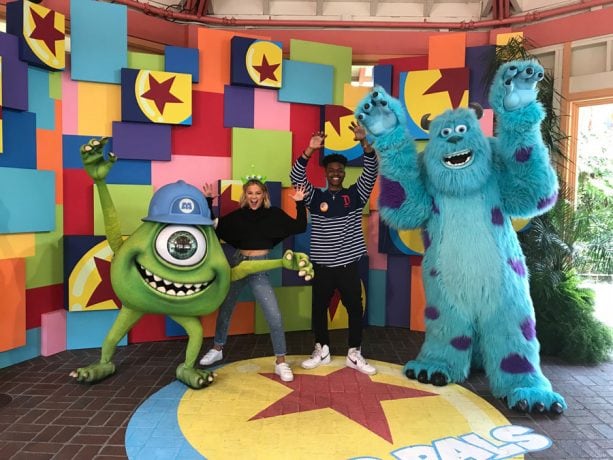 Freeform’s ‘Marvel’s Cloak & Dagger’ Stars Olivia Holt and Aubrey Joseph meet Mikey and Sulley from 