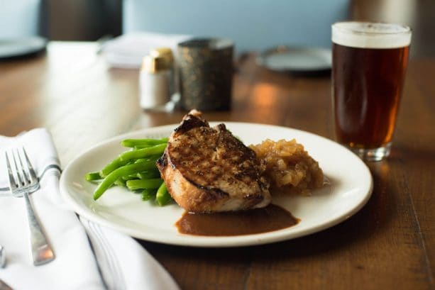 Pork Chop and Applesauce at Paddlefish for Disney Springs Brews and BBQ
