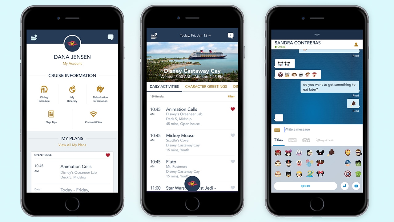 Disney Cruise Line Debuts New Design and Enhanced Features in Onboard Mobile App | Disney Parks Blog