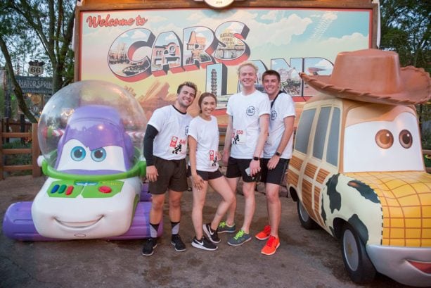 Cast Members in Cars Land during the Cast Member, Friends and Family 5K at the Disneyland Resort