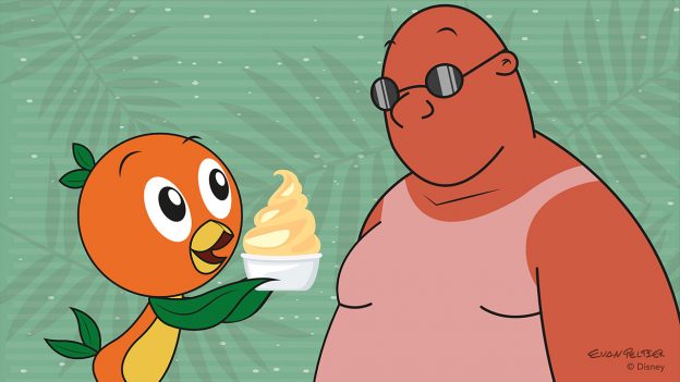 Disney Doodle: Orange Bird Doles Out Dole Whip