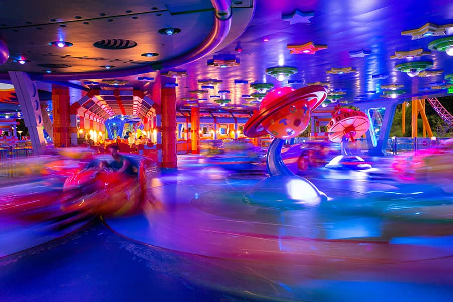 Disney Parks After Dark: Alien Swirling Saucers Glows At Toy Story Land 