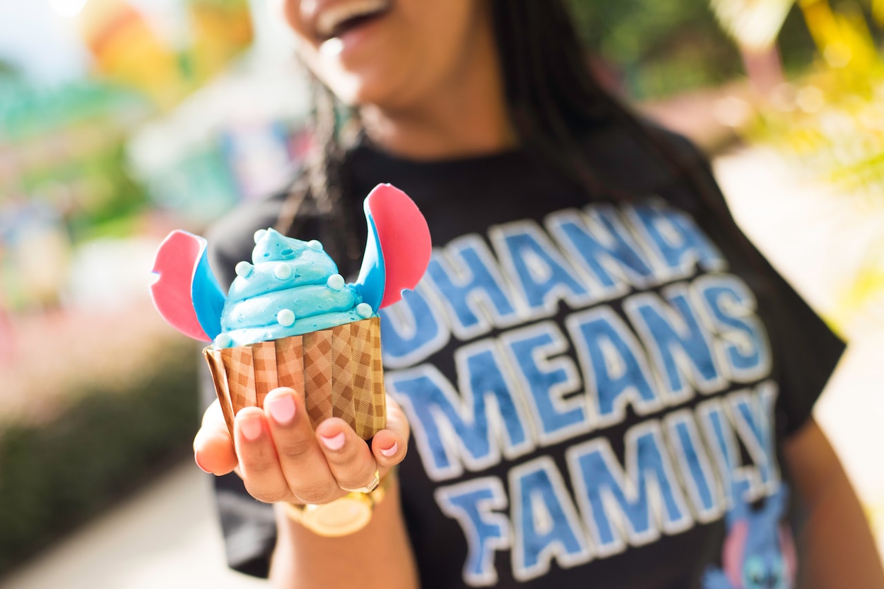 Stitch’s Blue Raspberry Cupcake at End Zone Food Court at Disney’s All Star Sports Resort