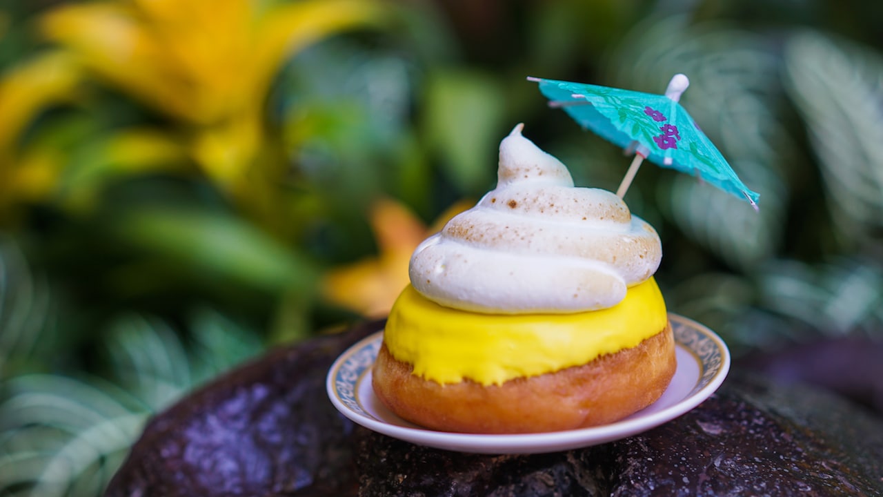 Pineapple-Filled Donut with Meringue at Main Street U.S.A. Coffee Cart at Disneyland Park
