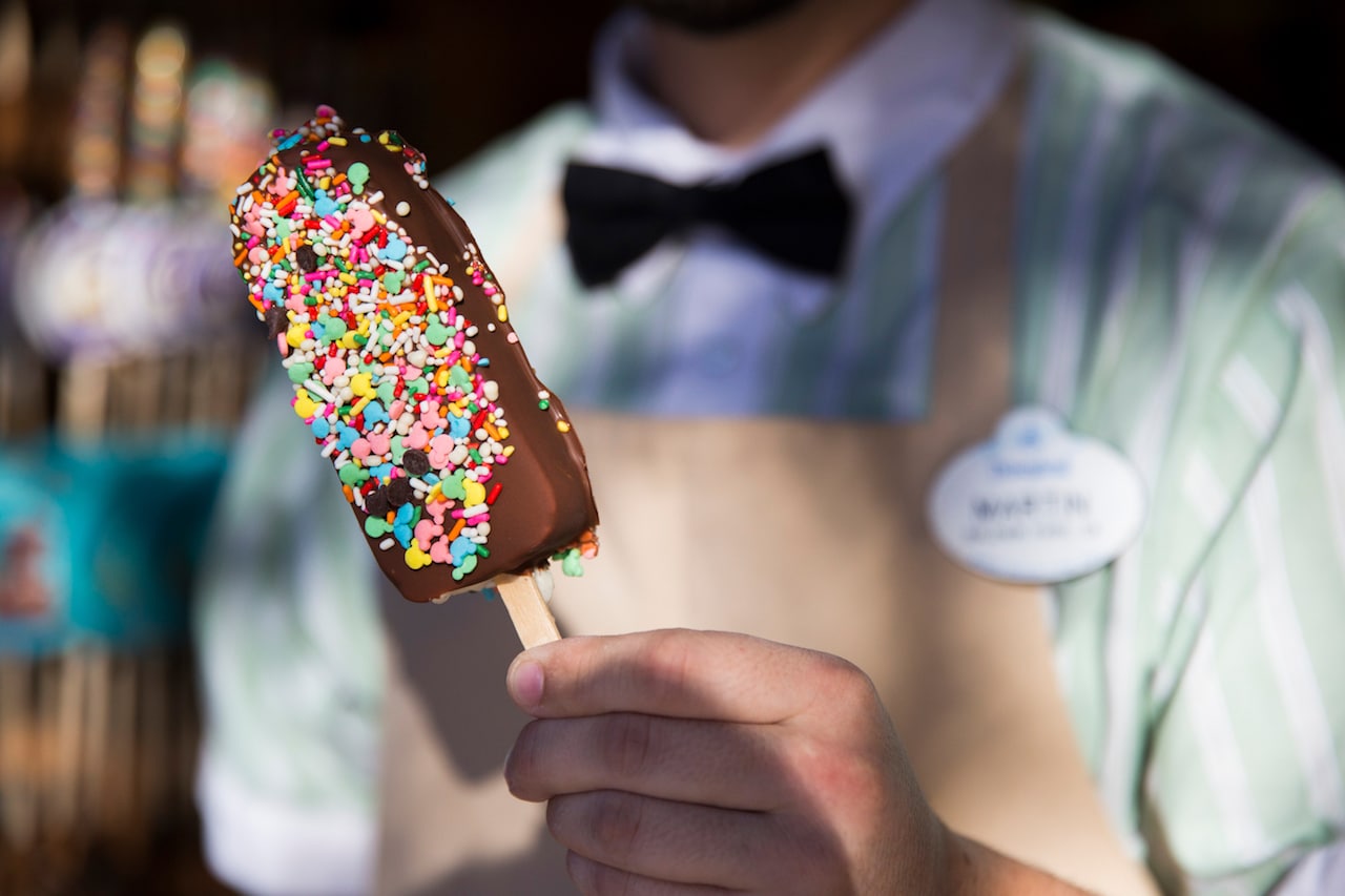 Hand-Dipped Ice Cream Bar at Clarabelle’s Hand Scooped Ice Cream at Disney California Adventure Park