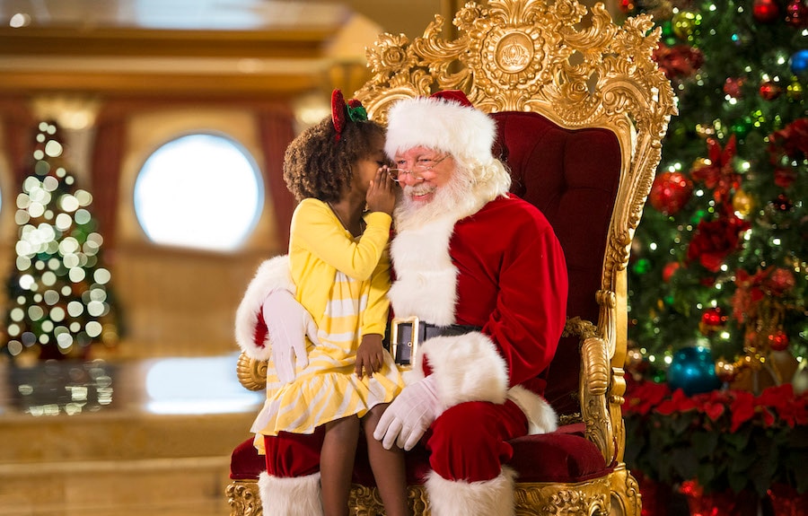 Holidays are magical aboard the Disney Dream with visits from Santa