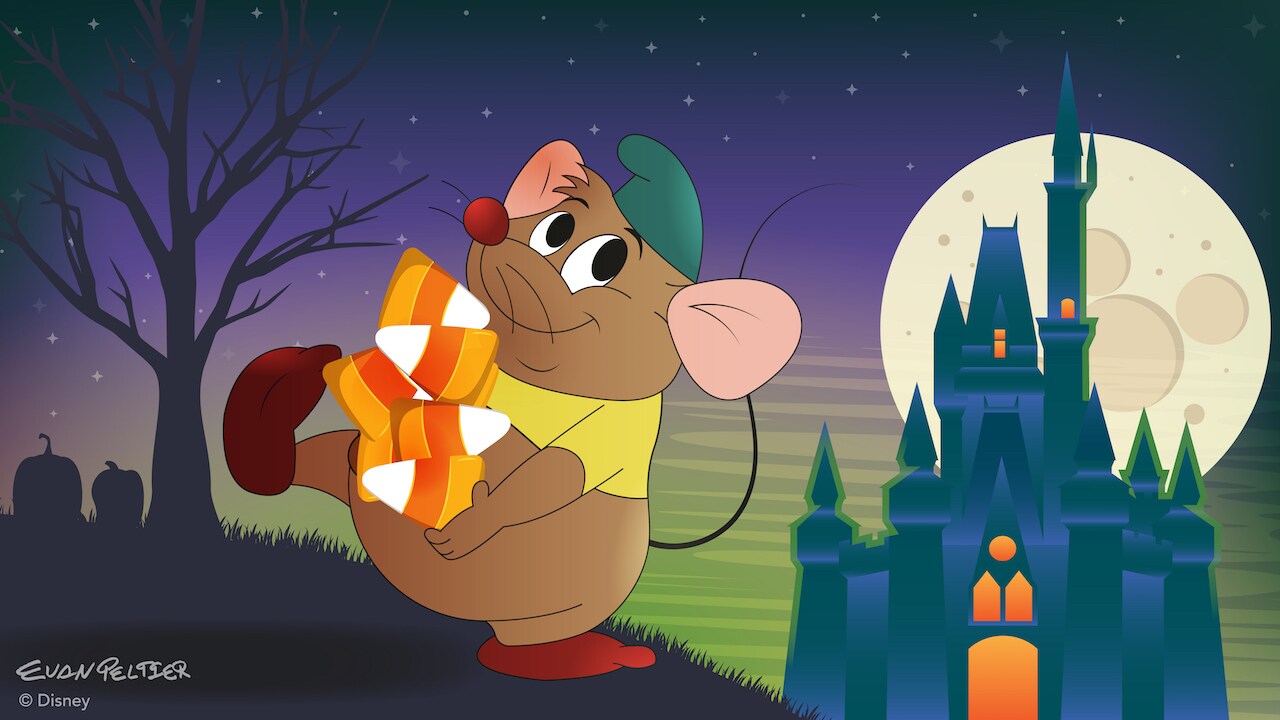 Disney Doodle Gus Gus Snacks At Mickeys Not So Scary Halloween Party