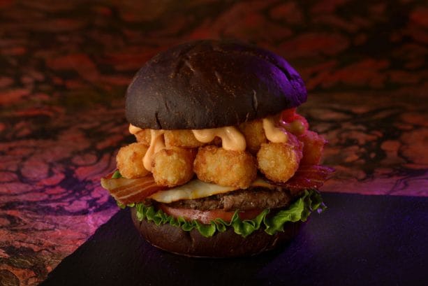 Muenster Smash Burger at Cosmic Ray’s Starlight Café for Mickey’s Not-So-Scary Halloween Party at Magic Kingdom Park