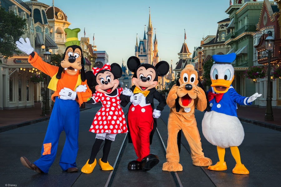 Goofy, Minnie, Mickey, Pluto, Donald