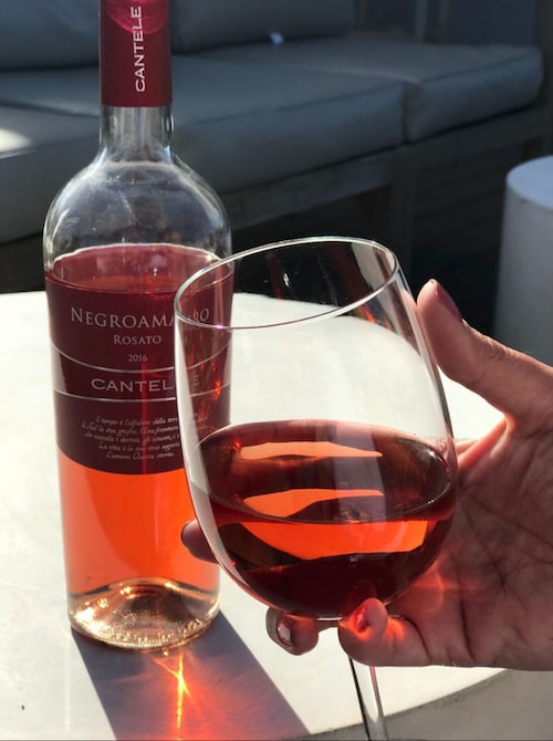 Glass of Rosé from Paddlefish at Disney Springs