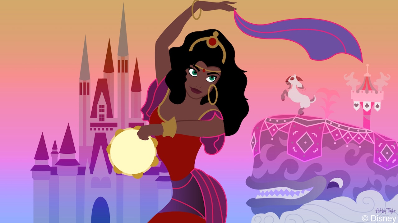 Disney Doodle: ‘The Hunchback of Notre Dame’ Esmeralda Checks Out ‘Disney Festival of Fantasy Parade’